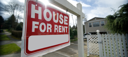 a house for rent sign