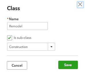 quickbooks class panel