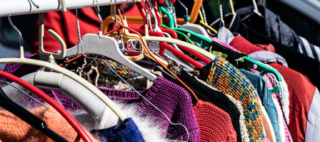 womens clothes on a rack