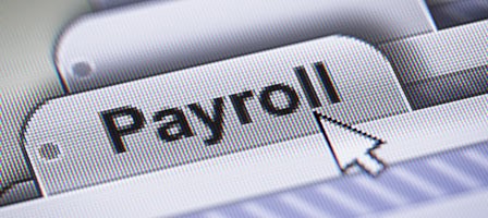 a tab that says payrool on someones computer 