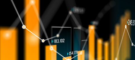 stocks overlayed with graphs