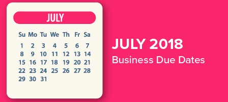 a calender of july 2018 - pink