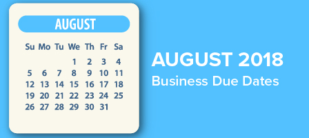 a calender of august 2018 - blue