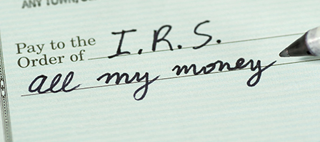 writing a check to the IRS for all my money